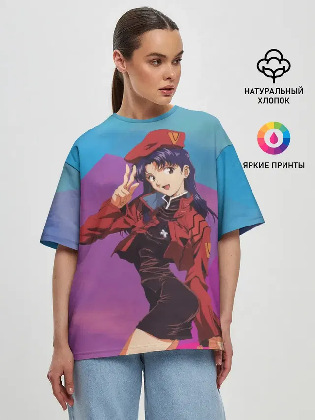 Женская футболка оверсайз