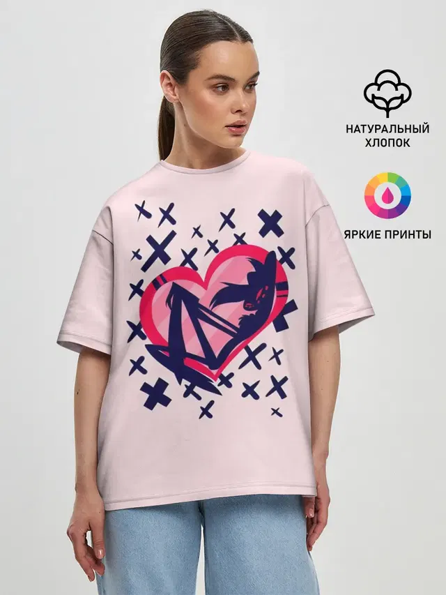Женская футболка оверсайз