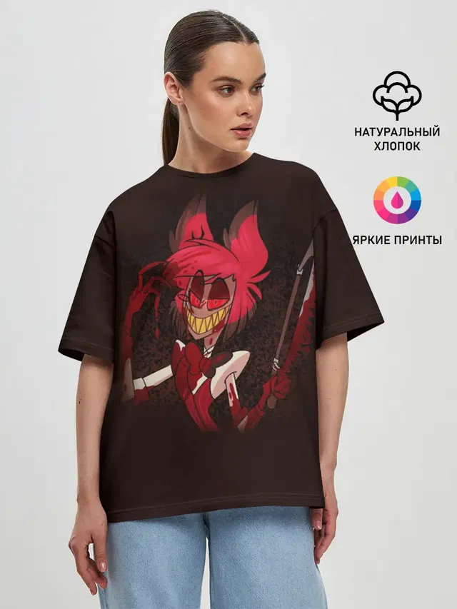 Женская футболка оверсайз