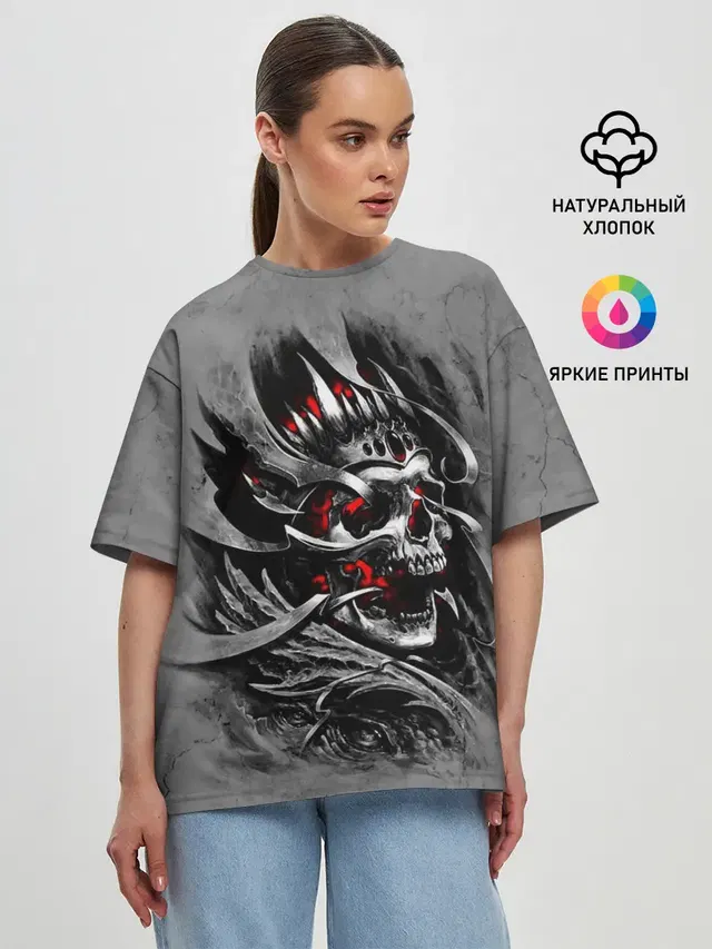 Женская футболка оверсайз