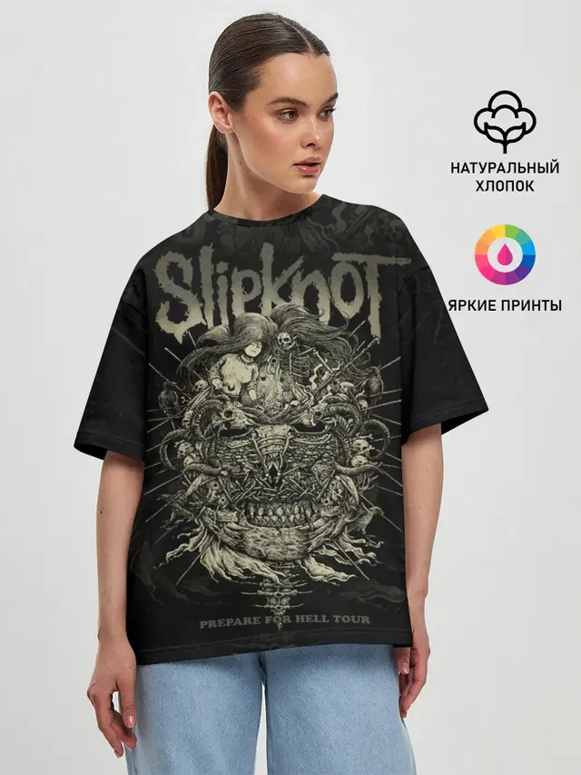 Женская футболка оверсайз