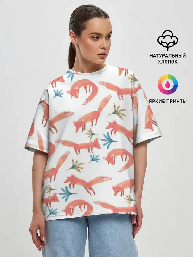 Женская футболка оверсайз