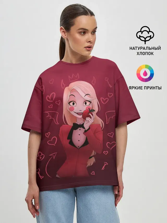 Женская футболка оверсайз