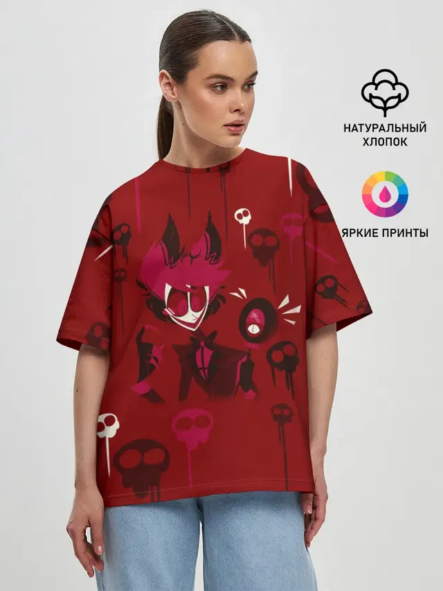 Женская футболка оверсайз