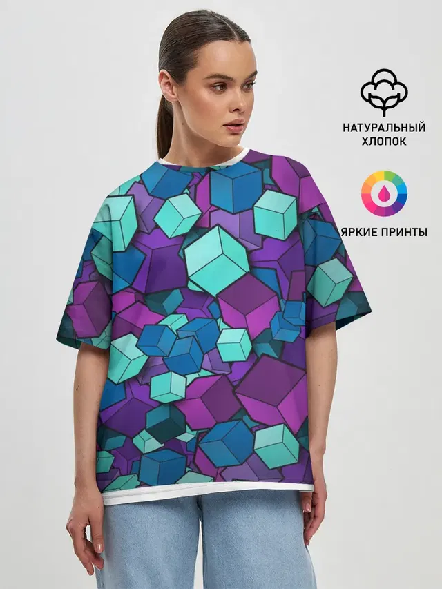 Женская футболка оверсайз