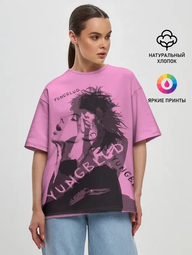 Женская футболка оверсайз