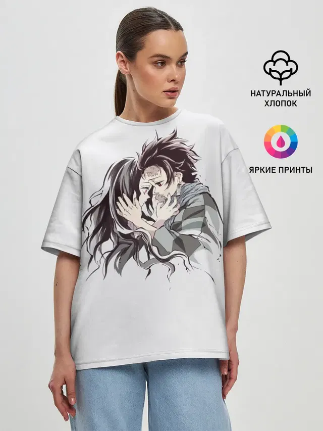 Женская футболка оверсайз