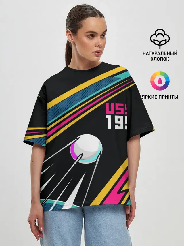 Женская футболка оверсайз