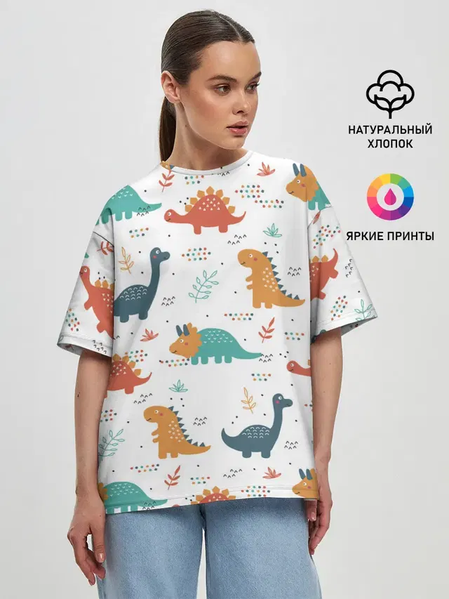 Женская футболка оверсайз