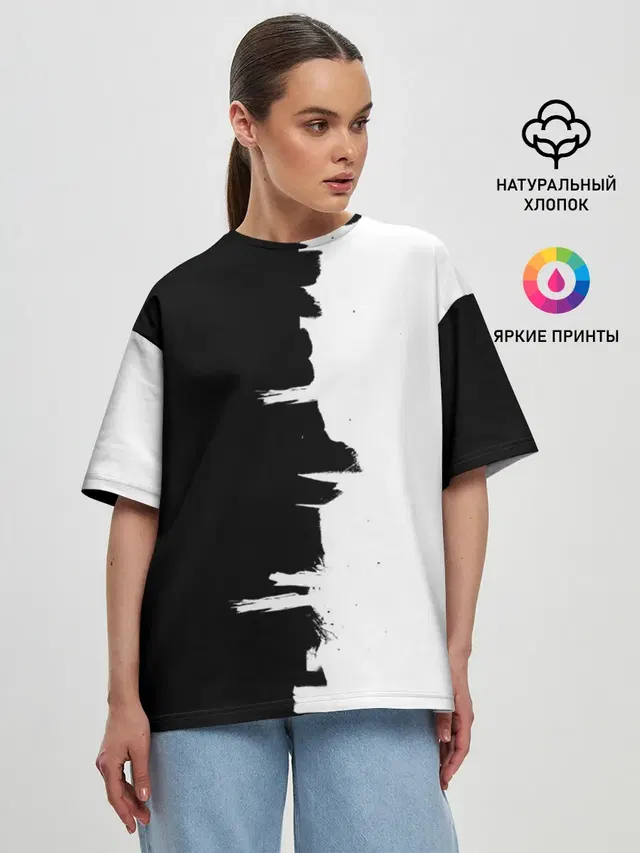Женская футболка оверсайз