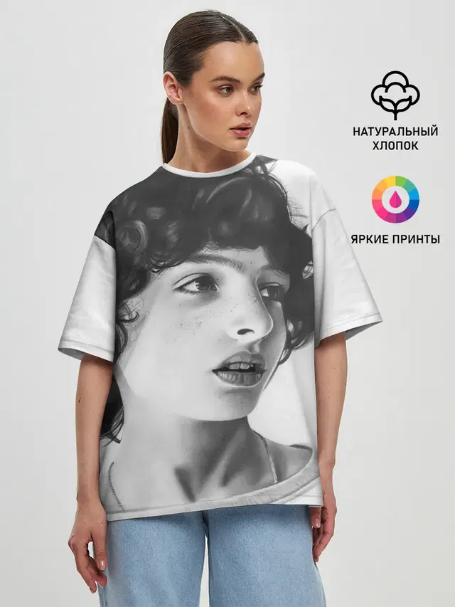Женская футболка оверсайз
