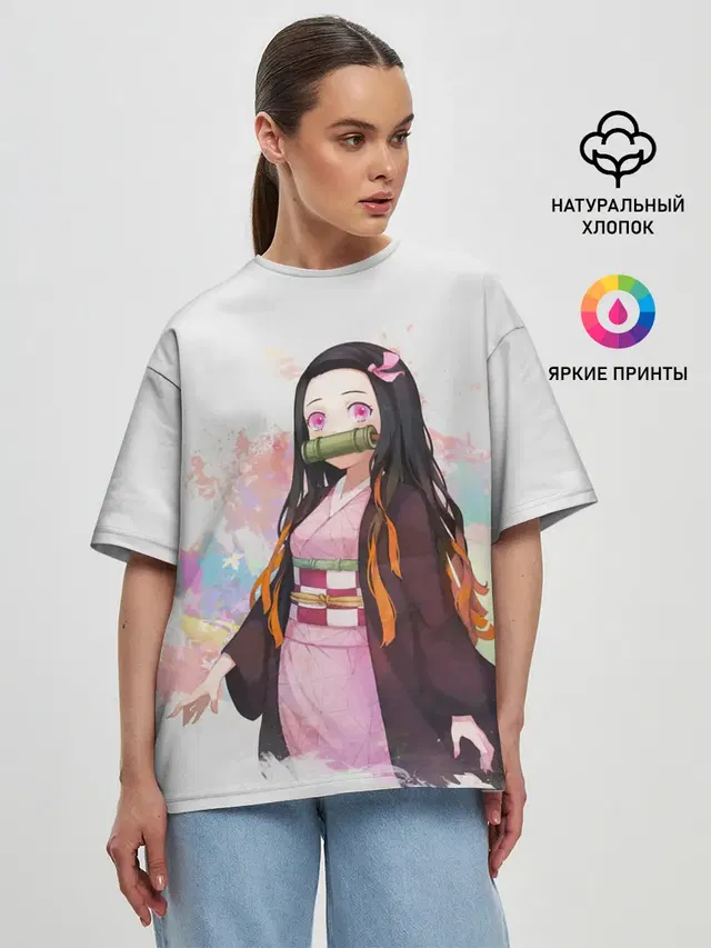 Женская футболка оверсайз