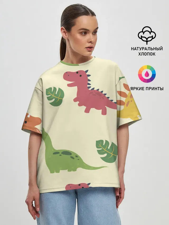Женская футболка оверсайз