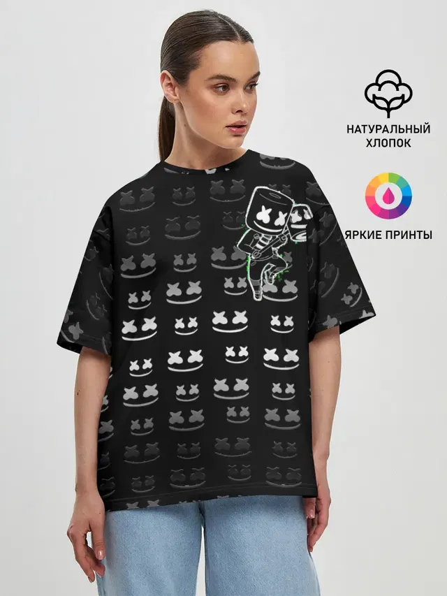 Женская футболка оверсайз