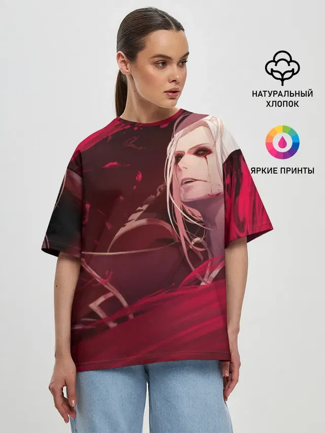 Женская футболка оверсайз