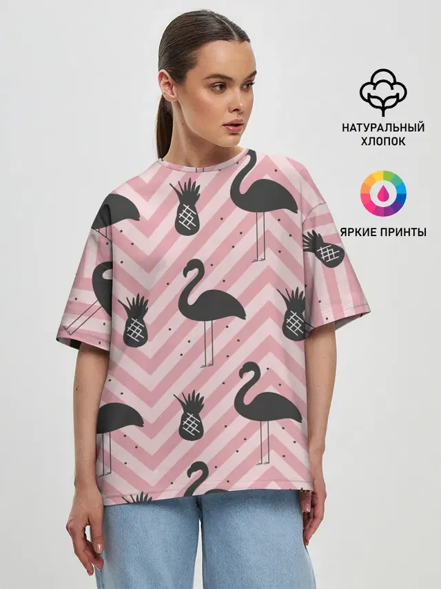Женская футболка оверсайз
