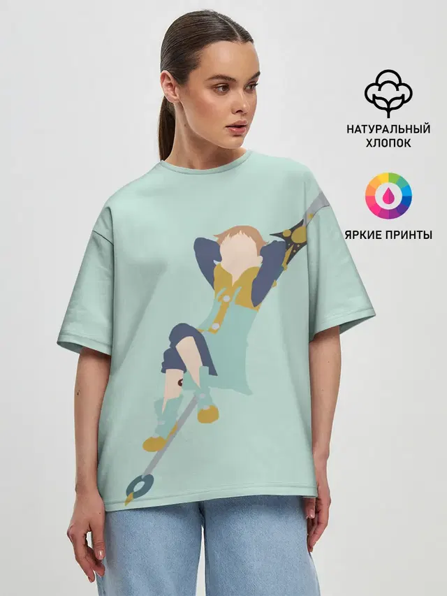 Женская футболка оверсайз