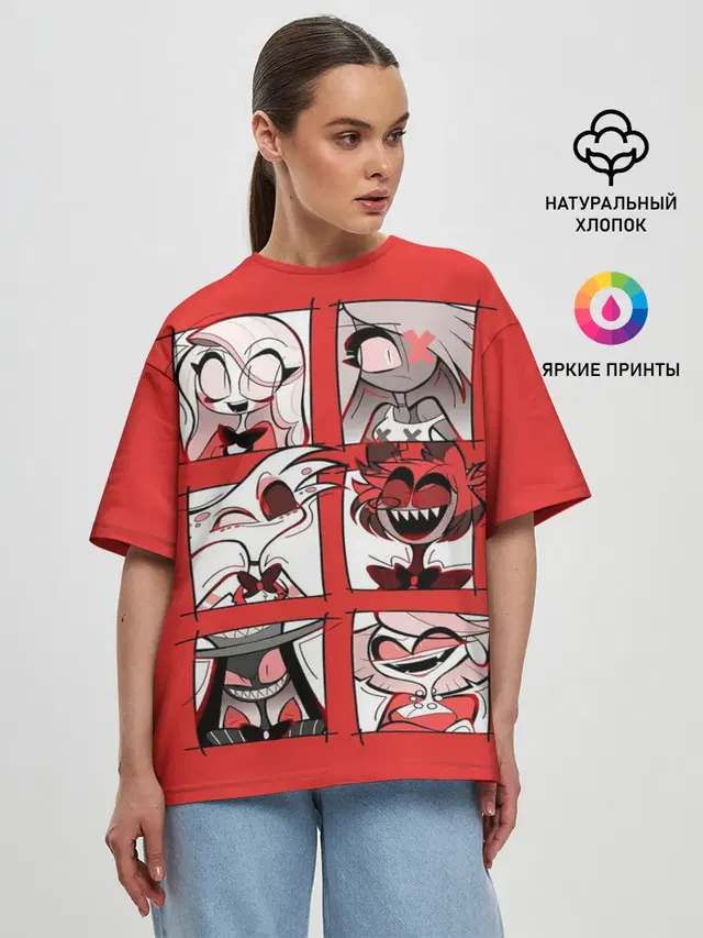Женская футболка оверсайз