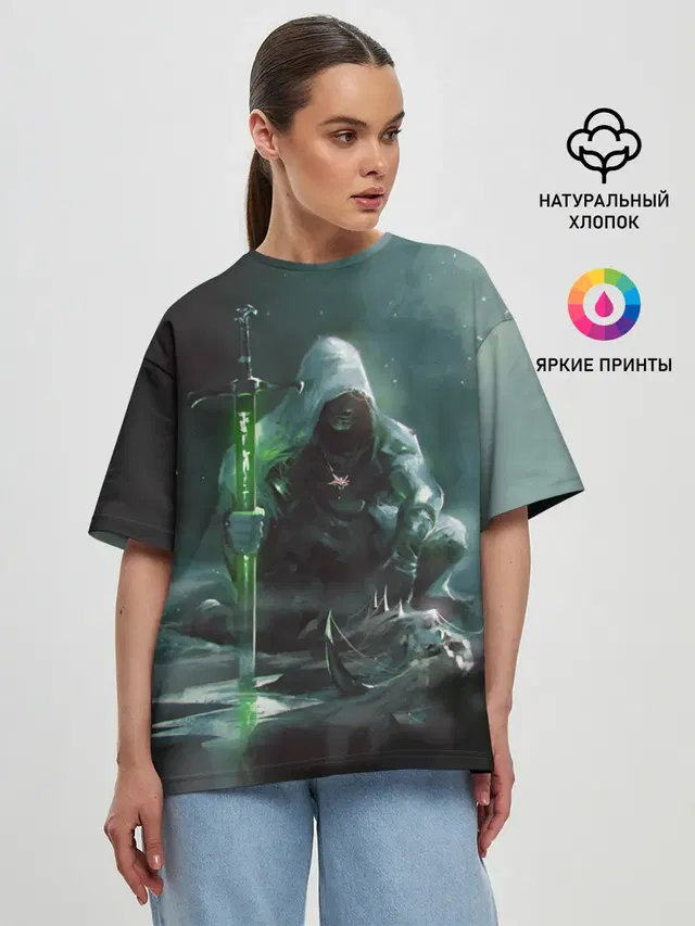 Женская футболка оверсайз