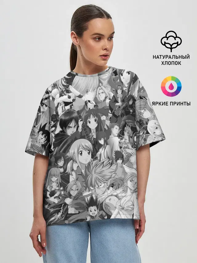 Женская футболка оверсайз