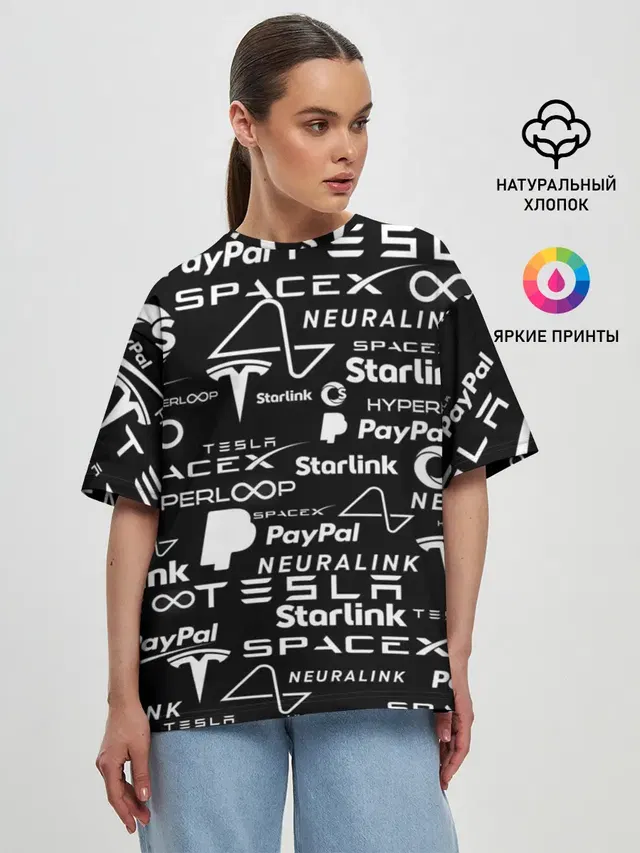 Женская футболка оверсайз