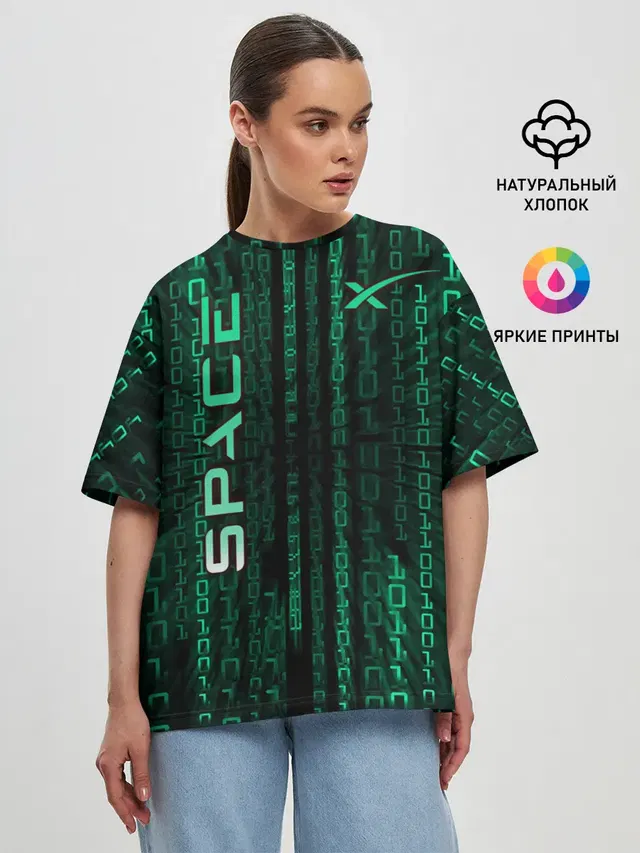 Женская футболка оверсайз