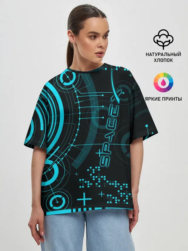 Женская футболка оверсайз