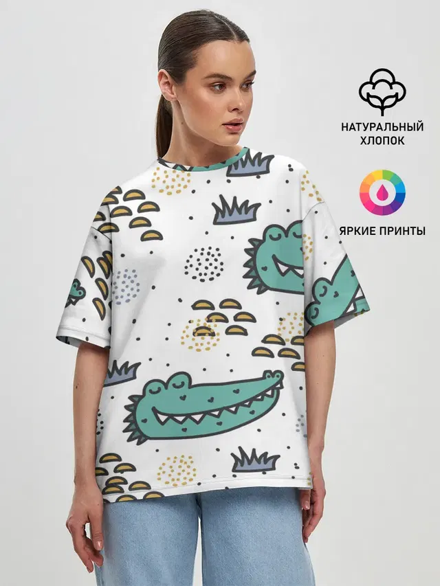 Женская футболка оверсайз