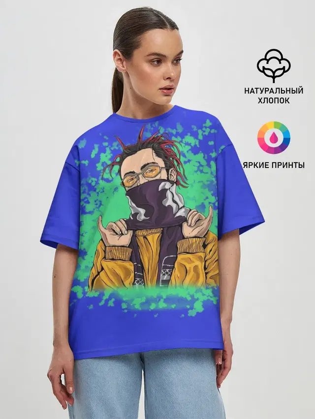 Женская футболка оверсайз