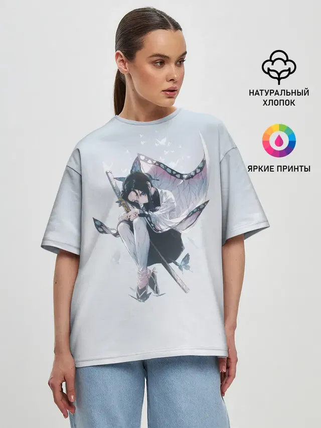 Женская футболка оверсайз