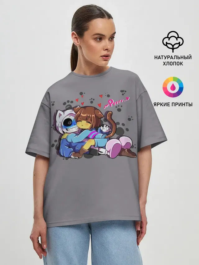 Женская футболка оверсайз