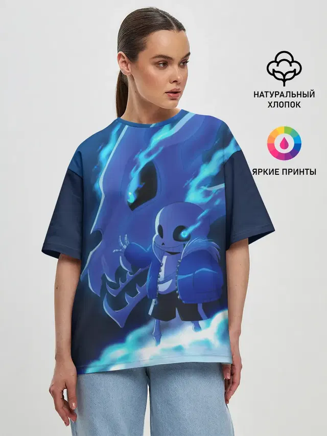 Женская футболка оверсайз