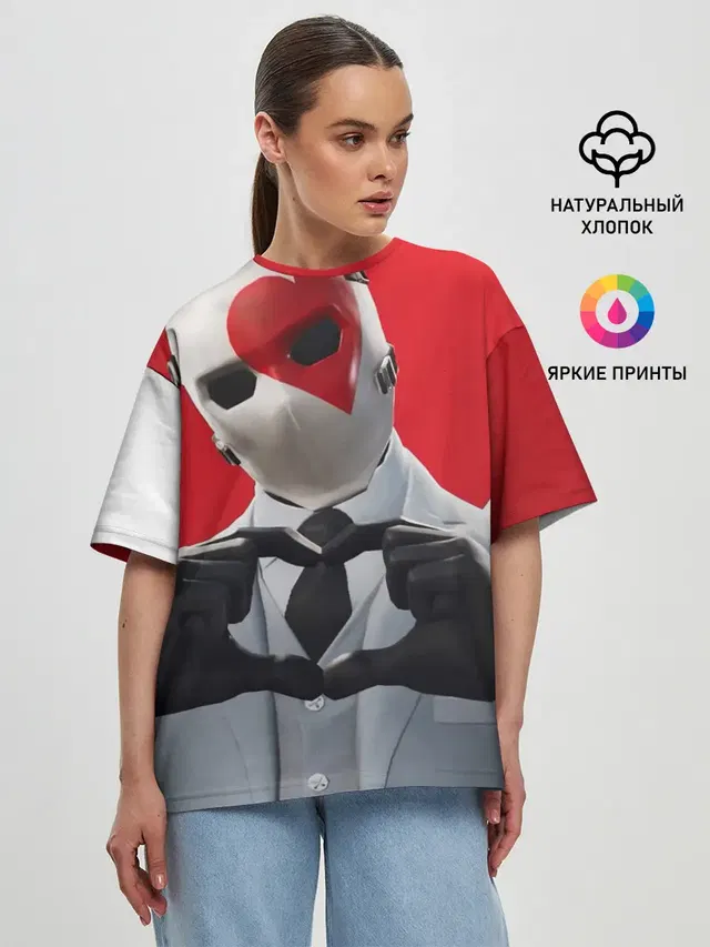 Женская футболка оверсайз