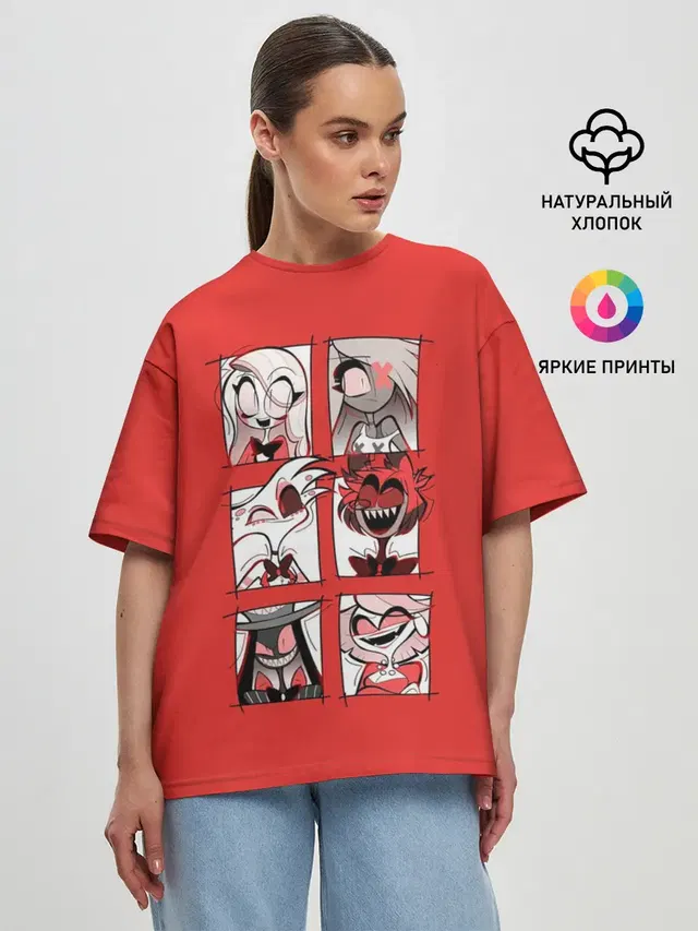 Женская футболка оверсайз