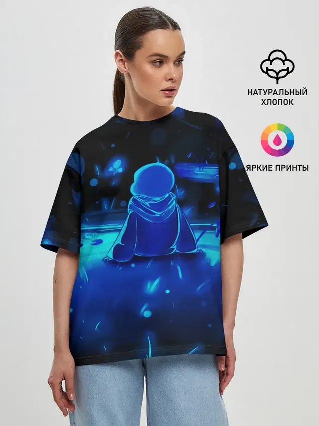 Женская футболка оверсайз