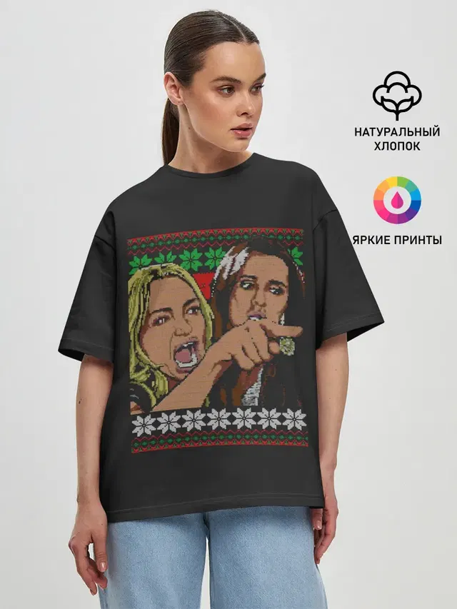 Женская футболка оверсайз