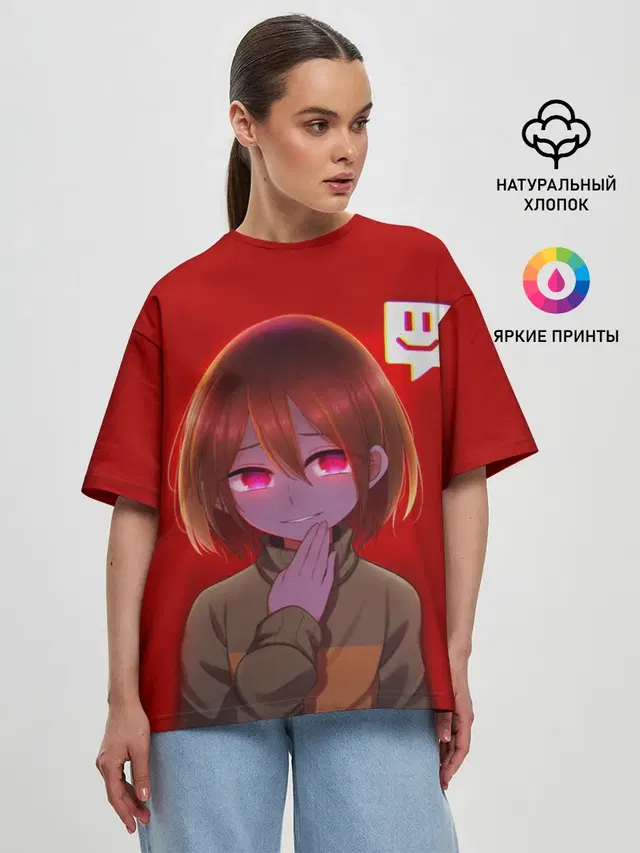 Женская футболка оверсайз