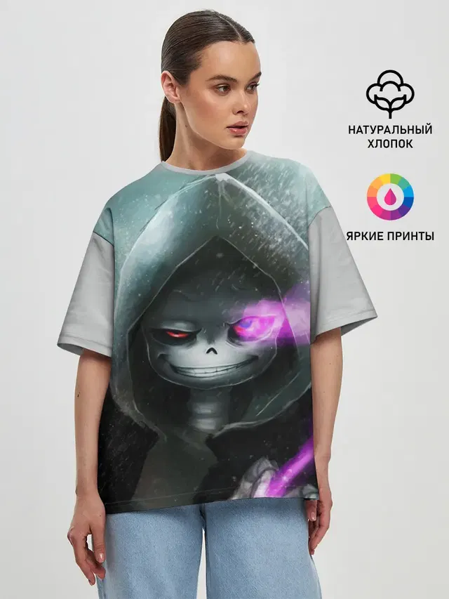 Женская футболка оверсайз
