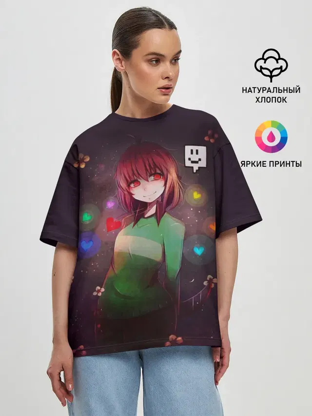 Женская футболка оверсайз