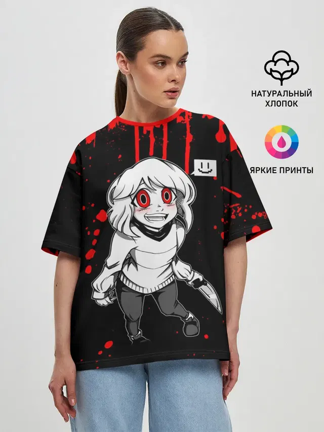 Женская футболка оверсайз