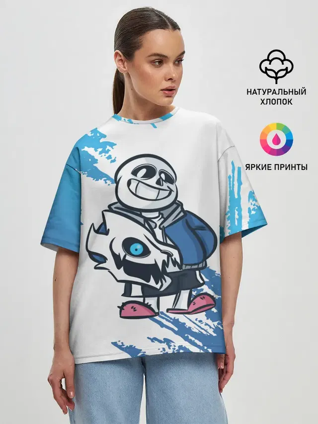 Женская футболка оверсайз