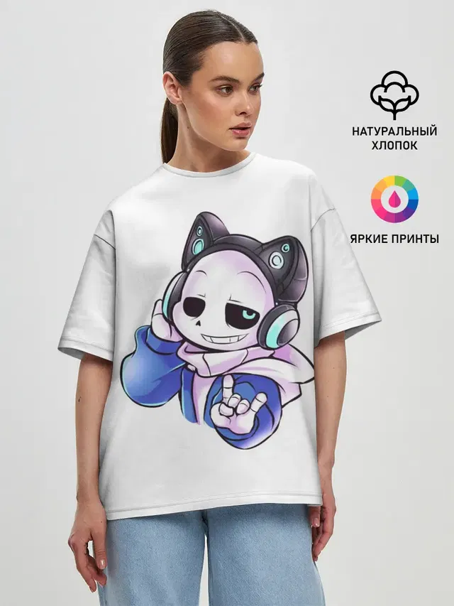 Женская футболка оверсайз