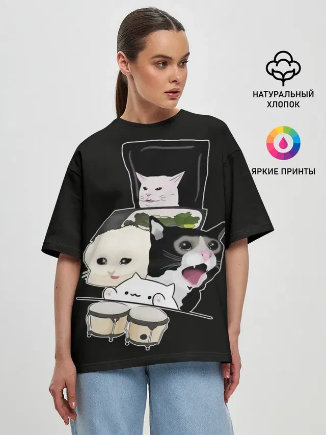 Женская футболка оверсайз