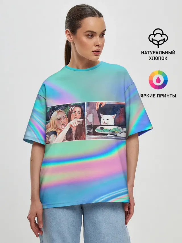 Женская футболка оверсайз