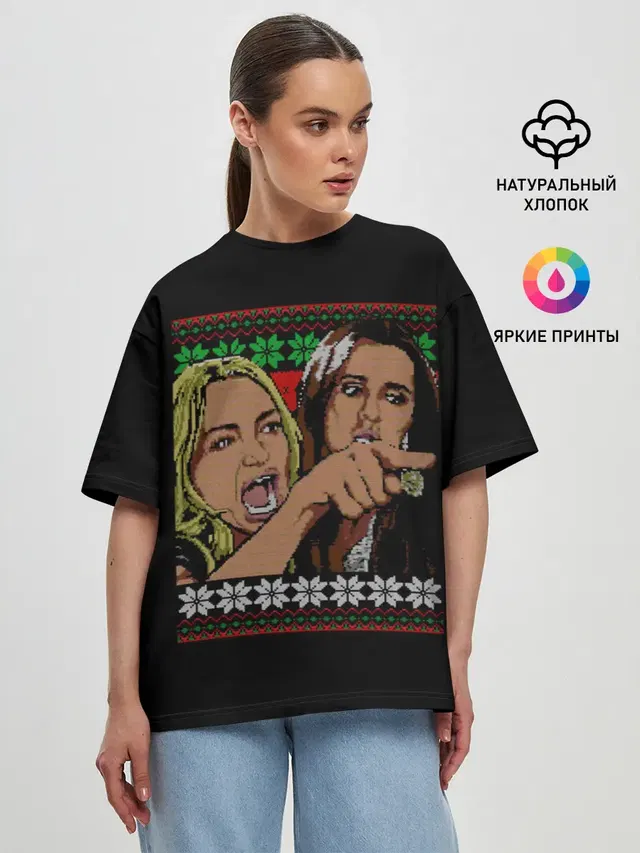 Женская футболка оверсайз
