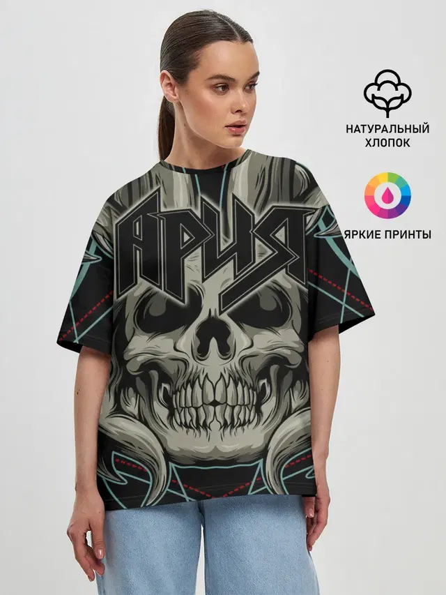 Женская футболка оверсайз