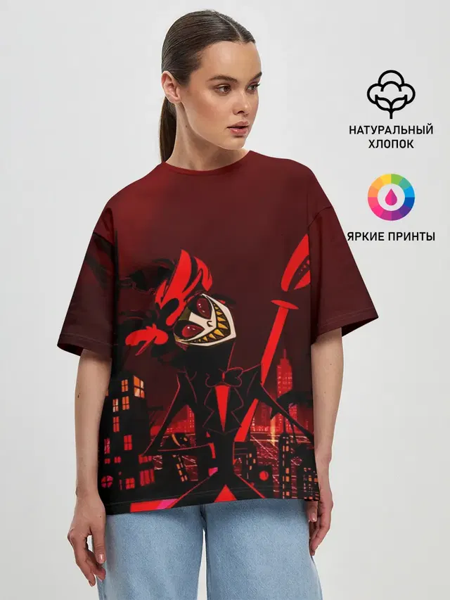 Женская футболка оверсайз