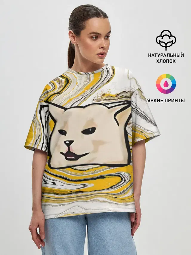 Женская футболка оверсайз