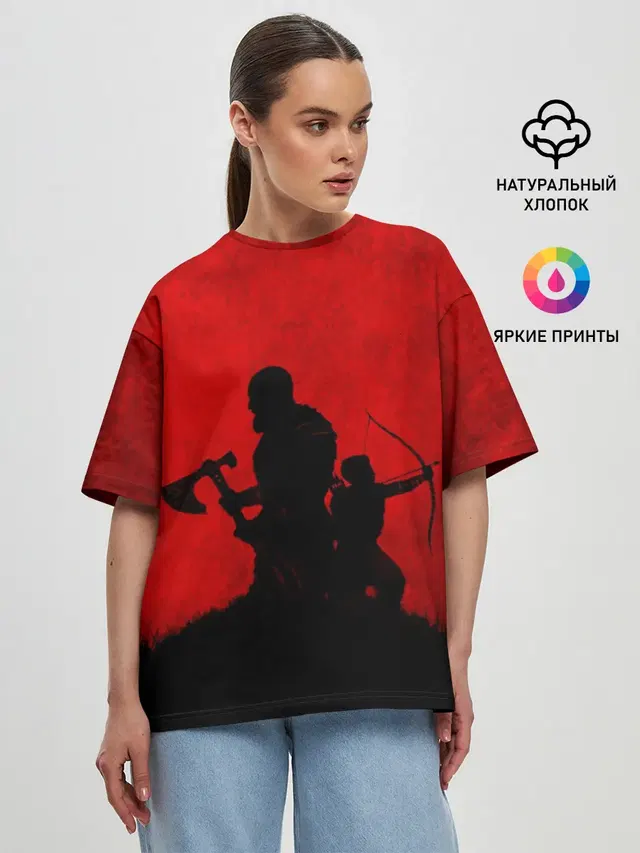 Женская футболка оверсайз