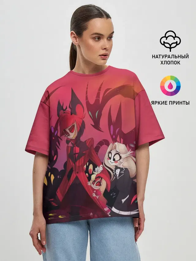 Женская футболка оверсайз